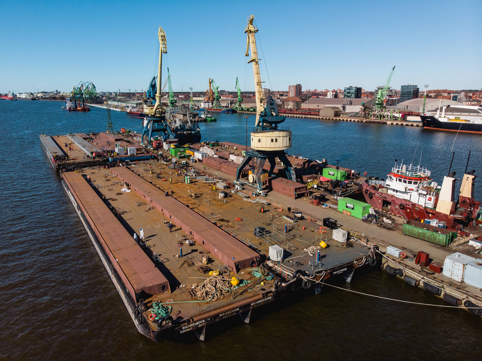 Modernisation of seven barges