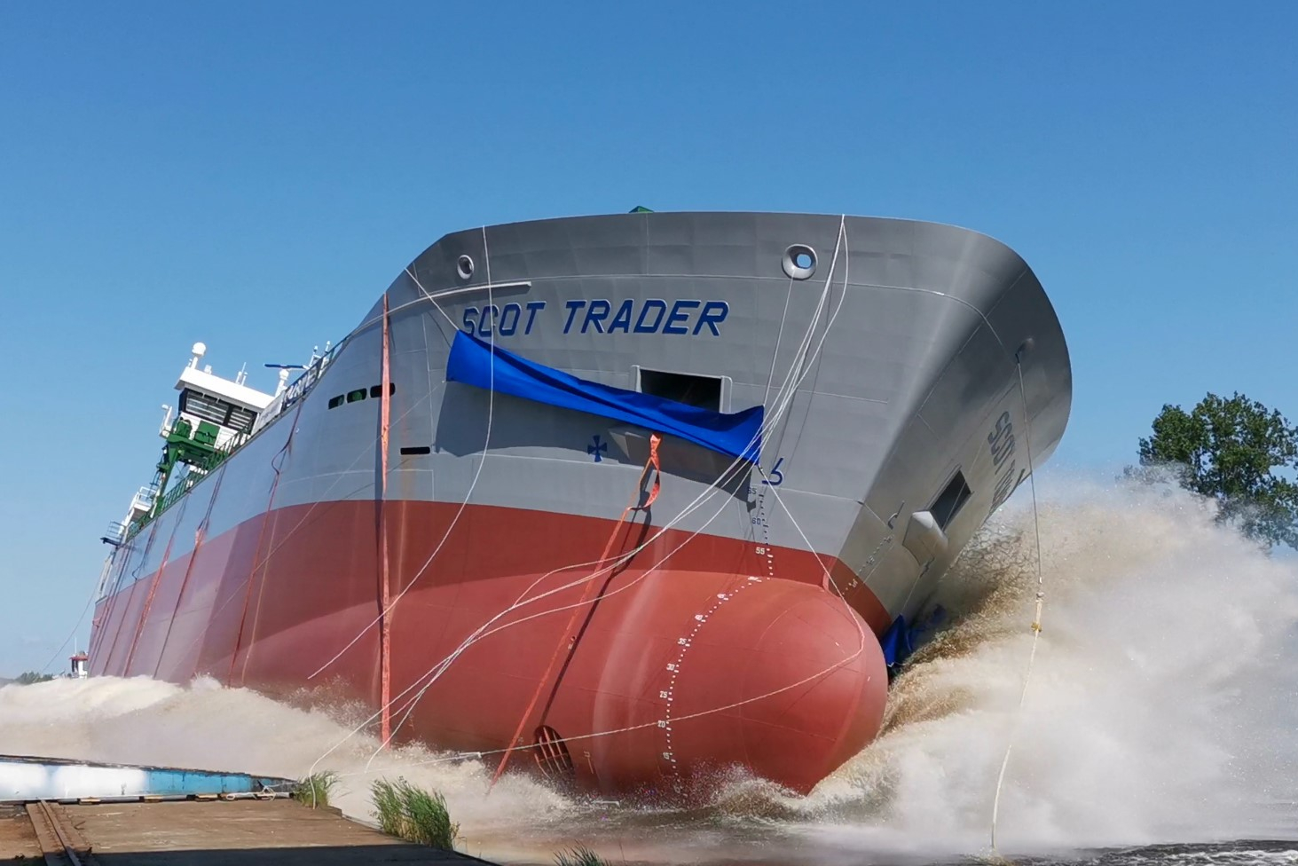 The launching of the vessel SCOT TRADER